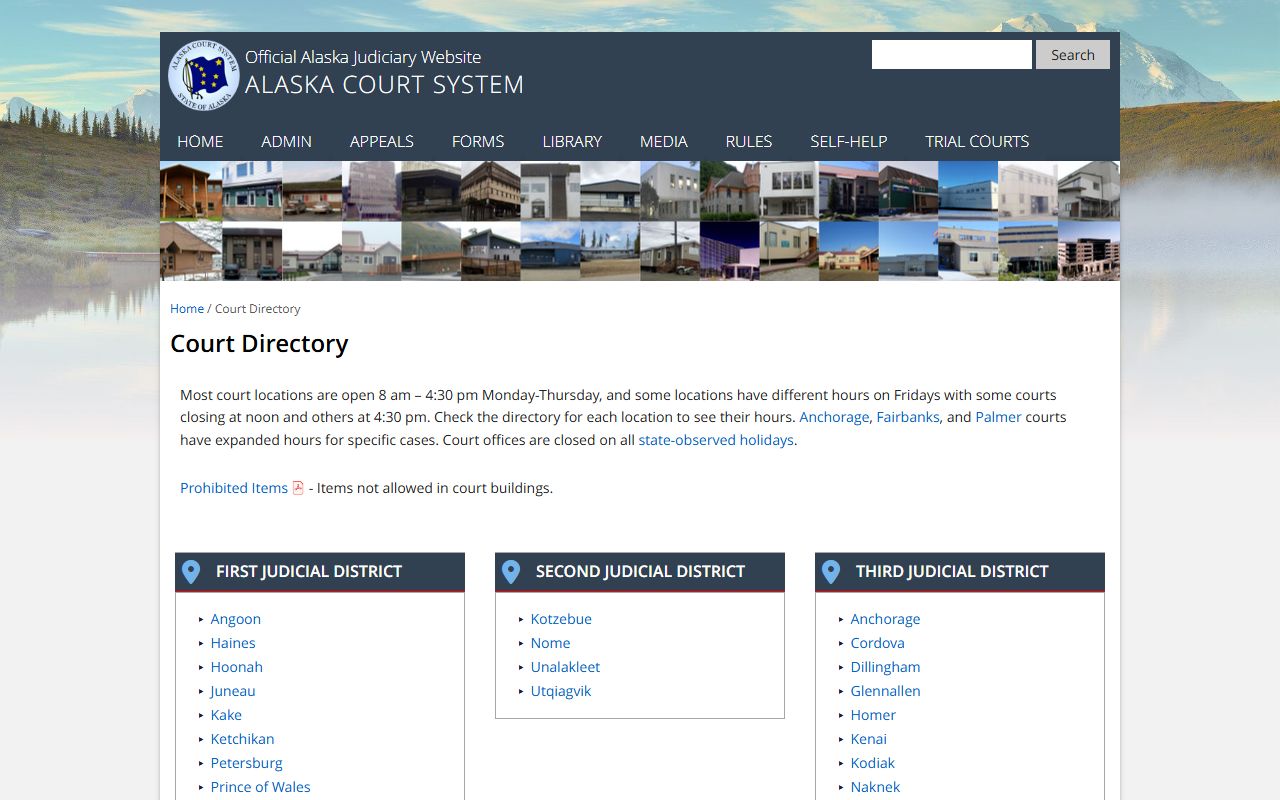 Fairbanks Rabinowitz Courthouse for Fairbanks North Star Borough felony records